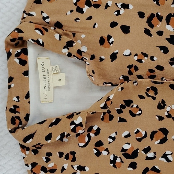 Saltwater LUXE Leopard Print Blazer "Garvey" Light Jacket Blazer Size Small - Picture 14 of 17